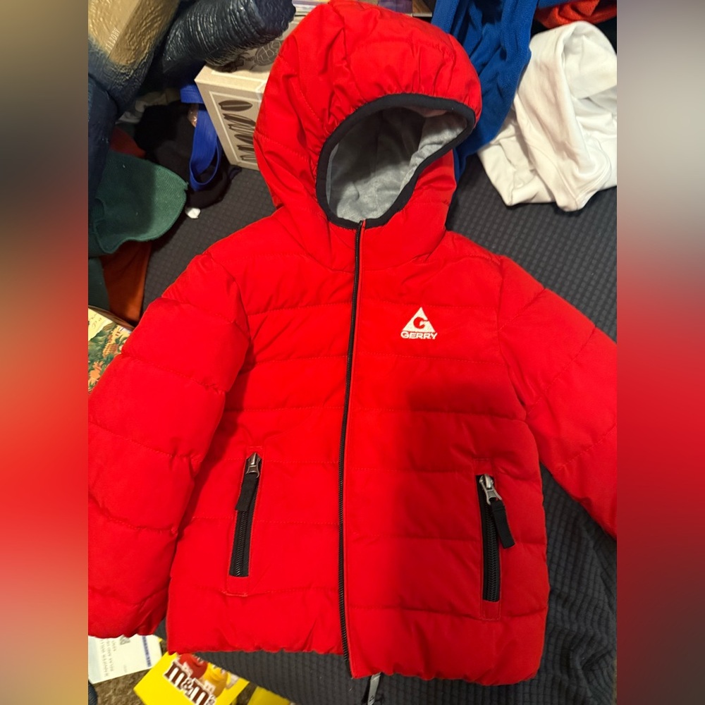Gerry Red Hooded Puffer Jacket